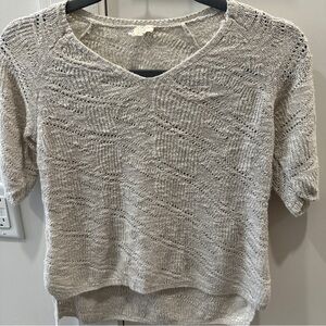 Eileen Fisher Soft Cream Knit Top